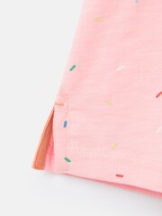Joules Girls' Fun Days Pink Short Sleeve Graphic T-shirt - Image 4 of 5
