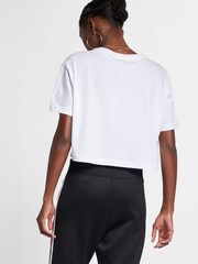 Nike White Essential Futura Cropped T-Shirt - Image 2 of 9
