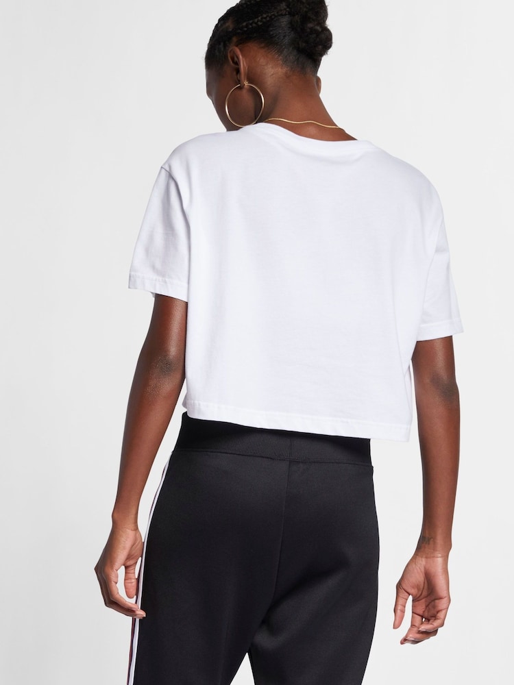 Nike White Essential Futura Cropped T-Shirt - Image 2 of 9