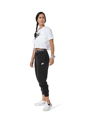Nike White Essential Futura Cropped T-Shirt - Image 4 of 9