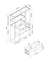 Dark Bronx Glass Storage Shelf - Image 10 of 10