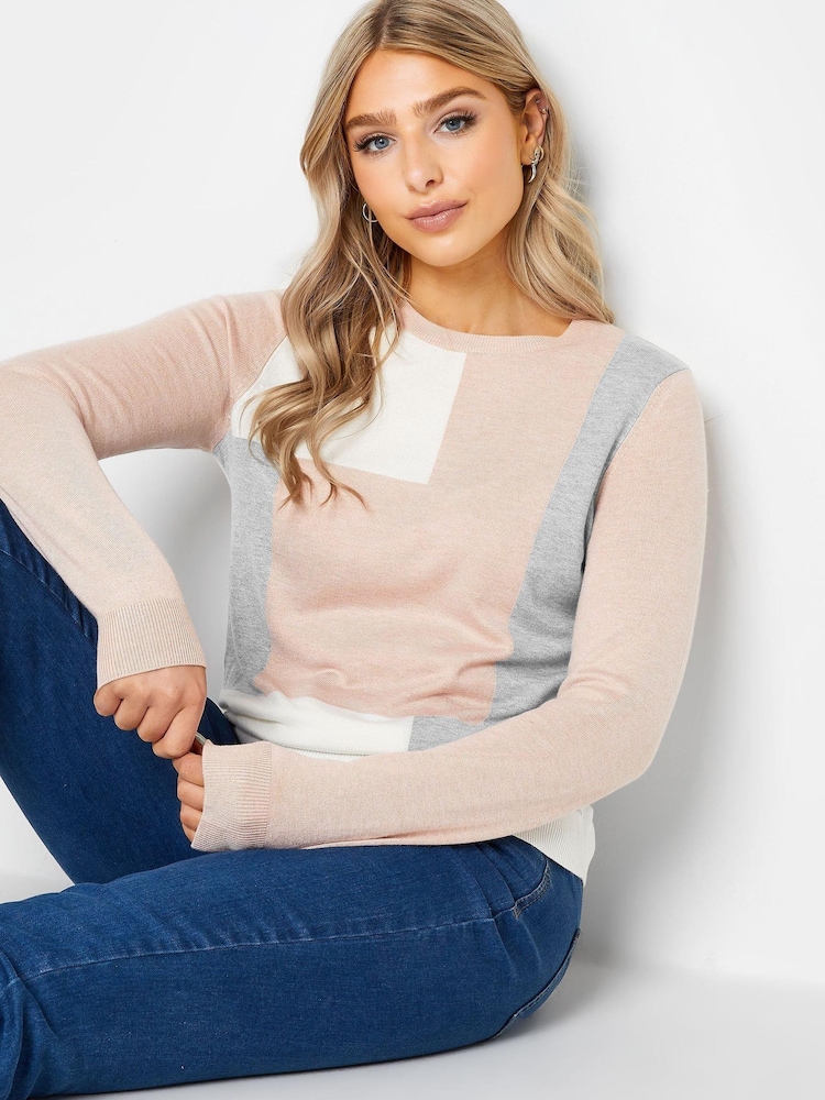 Pink - M&Co Pullover mit Blockfarben - Bild 1 von 4