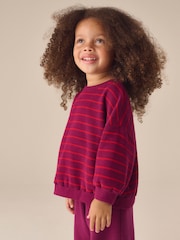 Rouge bordeaux - Ensemble haut à manches longues et pantalon ample (3mois-7ans) - Image 2 de 4
