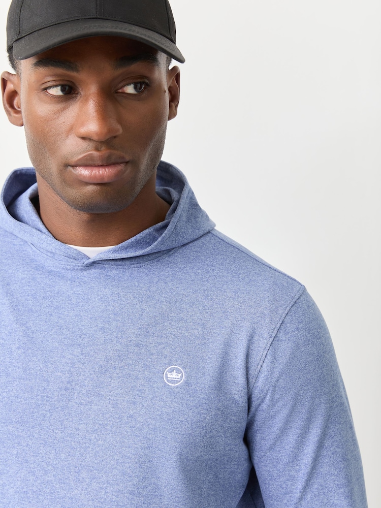 Peter Millar Blue Ardent Air Performance Hoodie - Image 4 of 4