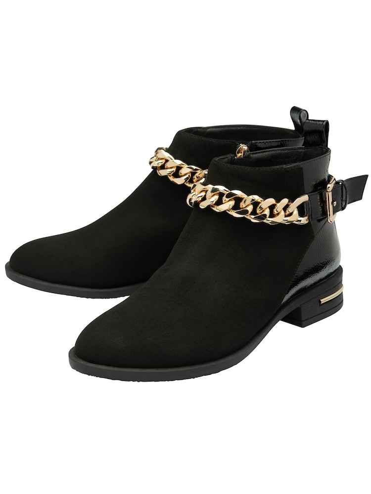 Lotus Black Zip-Up Ankle Boots - Image 2 of 4