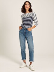 Joules Harbour Navy Hotchpotch Long Sleeve Breton Top - Image 3 of 8