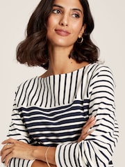 Joules Harbour Navy Hotchpotch Long Sleeve Breton Top - Image 4 of 8