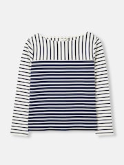 Joules Harbour Navy Hotchpotch Long Sleeve Breton Top - Image 8 of 8