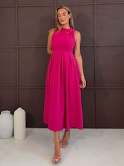 Vestido a media pierna Anastasia con detalle de nudo de Girl In Mind - Imagen 4 de 6