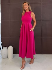 Vestido a media pierna Anastasia con detalle de nudo de Girl In Mind - Imagen 5 de 6