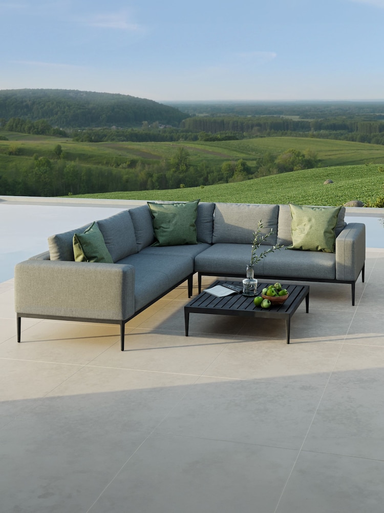 Maze Grey Garden Eve Corner Sofa In All Weather Fabric - Image 1 of 6
