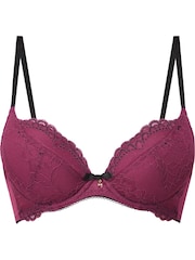 Sujetador escotado de encaje con relleno Superboost morado de Gossard - Imagen 10 de 11