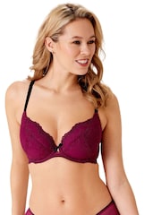 Sujetador escotado de encaje con relleno Superboost morado de Gossard - Imagen 7 de 11
