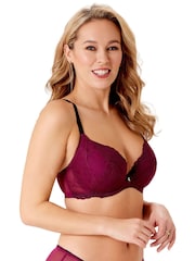 Sujetador escotado de encaje con relleno Superboost morado de Gossard - Imagen 8 de 11