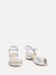 Linzi Silver Kezzi Barely There Low Block Heeled Sandals - Image 3 of 5