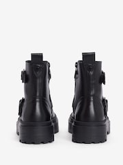 Barbour® International Tasmin Double Buckle Ankle Black Boots - Image 6 of 8