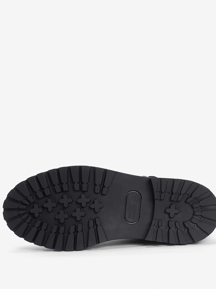 Barbour® International Tasmin Double Buckle Ankle Black Boots - Image 8 of 8