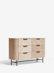 Natural Valencia Marble and Mango Wood 6 Drawer Chest of Drawers - Image 8 of 11