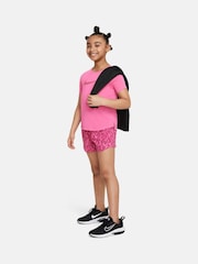 Розовый - Шорты с завышенной талией Nike One - Image 2 of 6