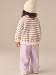 Cream Long Sleeve Top and Wide Leg Trousers Set (3mths-7yrs) - Image 4 of 4