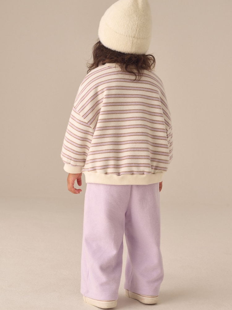 Cream Long Sleeve Top and Wide Leg Trousers Set (3mths-7yrs) - Image 4 of 4 Cream Long Sleeve Top and Wide Leg Trousers Set (3mths-7yrs) - Image 4 of 4