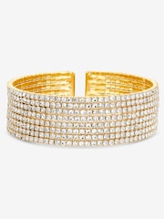 Mood Silver Gold Crystal Cuff Bracelet - Image 3 of 3