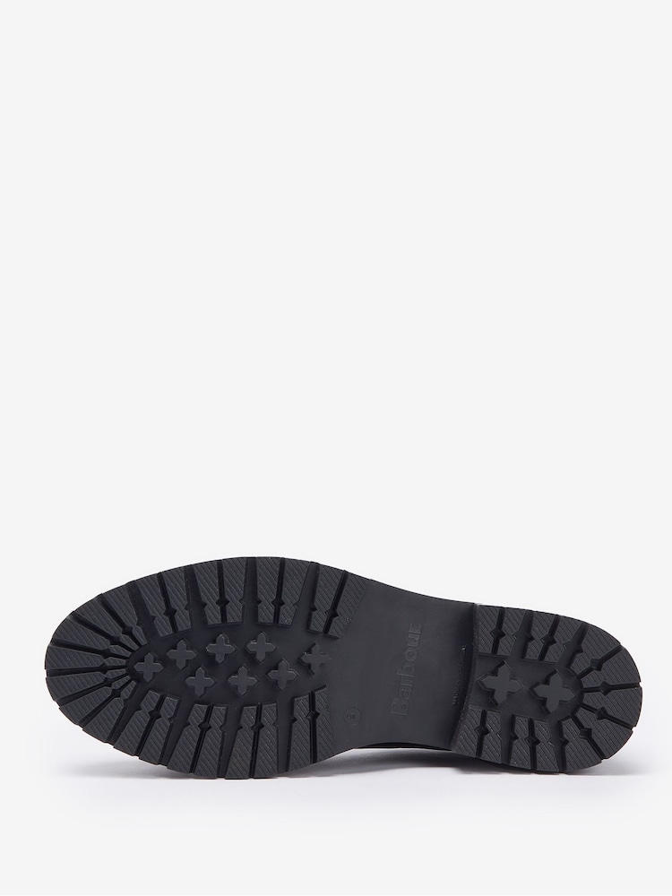 Barbour® Black Dolores Tassle Trim Leather Loafers - Image 5 of 5