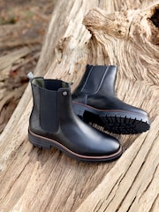 Barbour® Black Evie Leather Chelsea Boots - Image 1 of 1