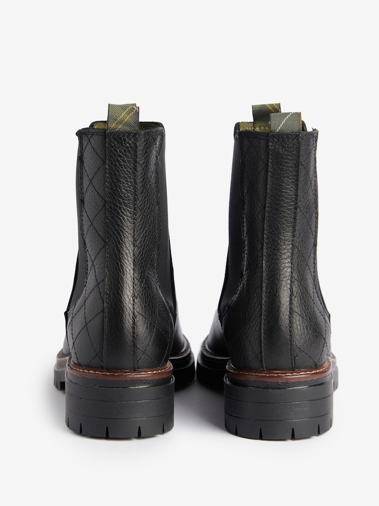 Barbour® Black Evie Leather Chelsea Boots - Image 2 of 5
