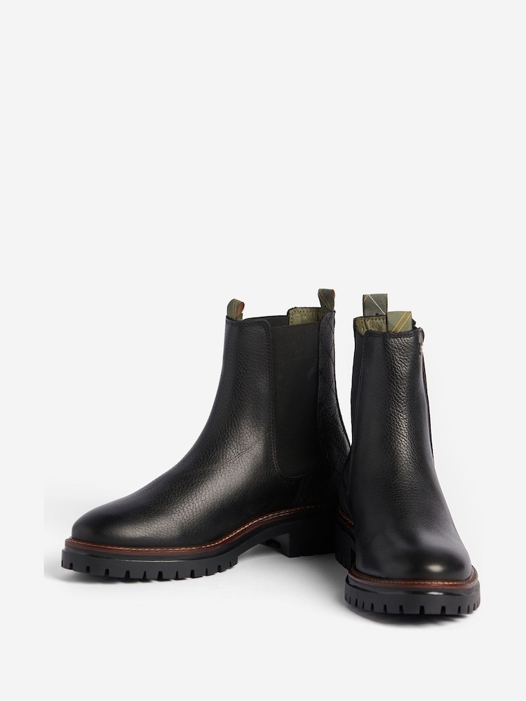 Barbour® Black Evie Leather Chelsea Boots - Image 5 of 5