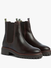 Barbour® Brown Evie Leather Chelsea Boots - Image 2 of 5