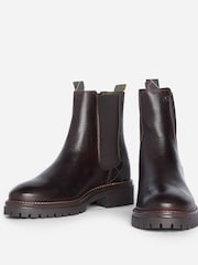Barbour® Brown Evie Leather Chelsea Boots - Image 3 of 5