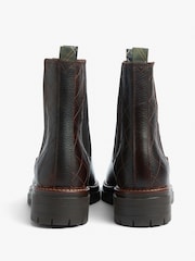 Barbour® Brown Evie Leather Chelsea Boots - Image 4 of 5