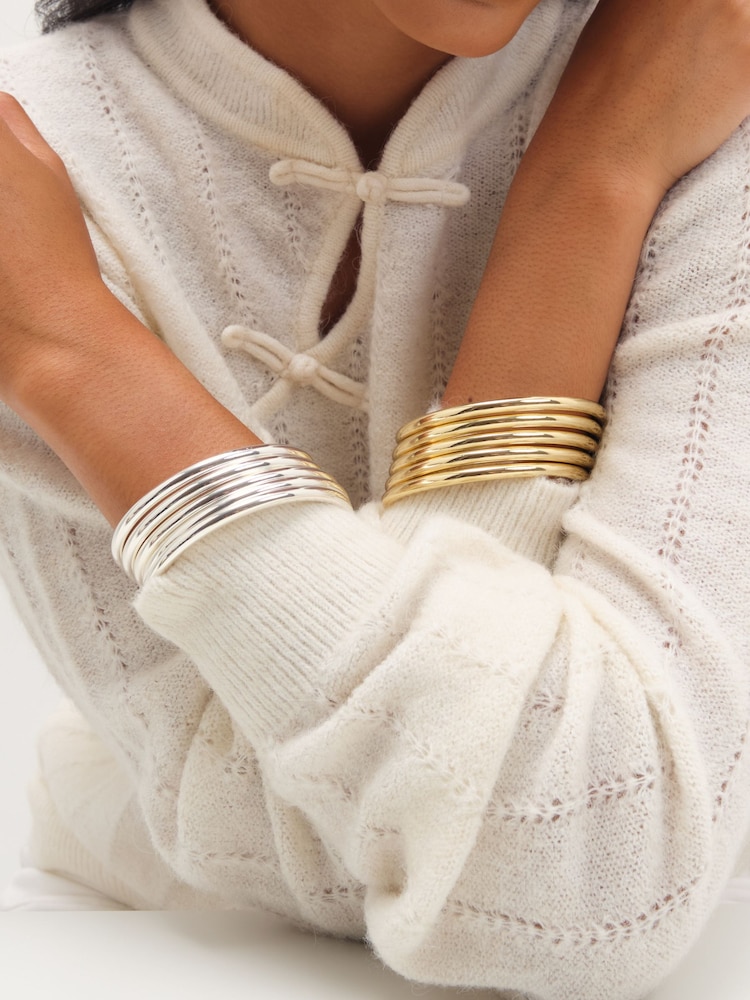 Mood Gold Gold Multi Bangle Pack - Image 1 of 3 Mood Gold Gold Multi Bangle Pack - Image 1 of 3