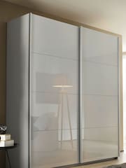 Rauch Grey 1.8m Sliding Courtney Glass Semi Fitted Wardrobe - Image 1 of 3