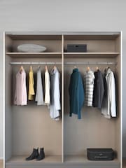 Rauch Grey 1.8m Sliding Courtney Glass Semi Fitted Wardrobe - Image 2 of 3
