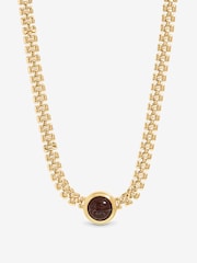 Mood Silver/Gold Tone Resin And Chain Necklace - Image 3 of 3