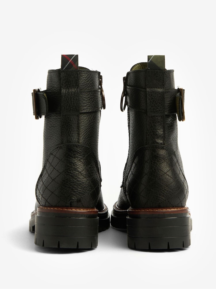 Schwarz - Barbour® Heidi Bikerstiefel mit Schnürung aus Leder - Bild 4 von 4