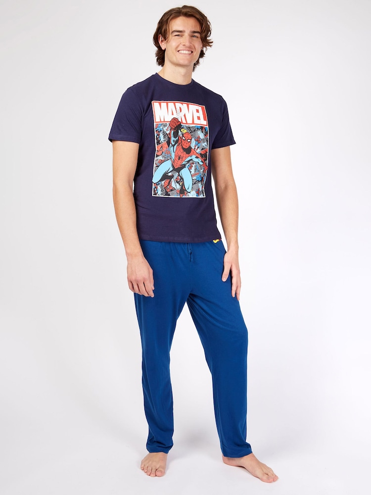 Pijama de algodón 100 % con diseño de Spiderman de Marvel para hombre de Character - Imagen 1 de 4 Pijama de algodón 100 % con diseño de Spiderman de Marvel para hombre de Character - Imagen 1 de 4