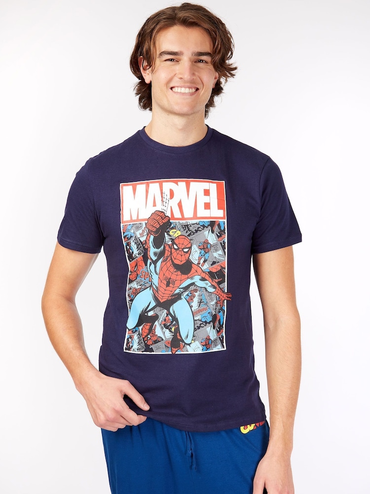 Pijama de algodón 100 % con diseño de Spiderman de Marvel para hombre de Character - Imagen 4 de 4 Pijama de algodón 100 % con diseño de Spiderman de Marvel para hombre de Character - Imagen 4 de 4