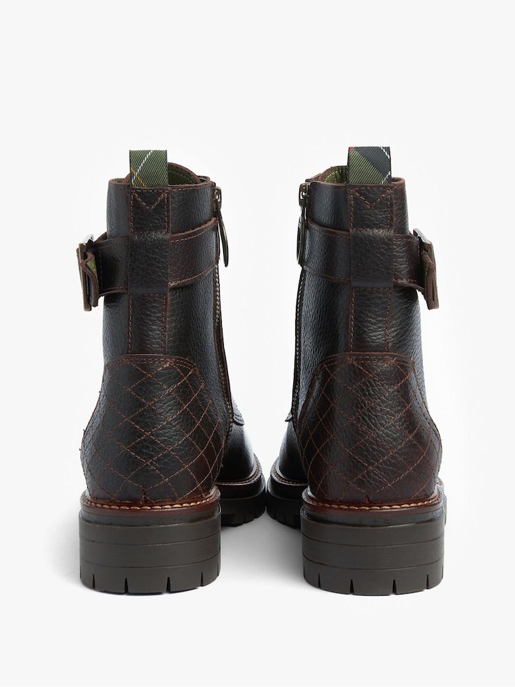 Buy Barbour® Brown Heidi Leather Lace Up Buckle Boot from the Next
