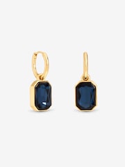 Mood Silver Gold Plated And Blue Drop Earrings - Image 3 of 3
