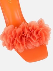 Simmi London Orange Kaz Petal Detail Mules - Image 4 of 4