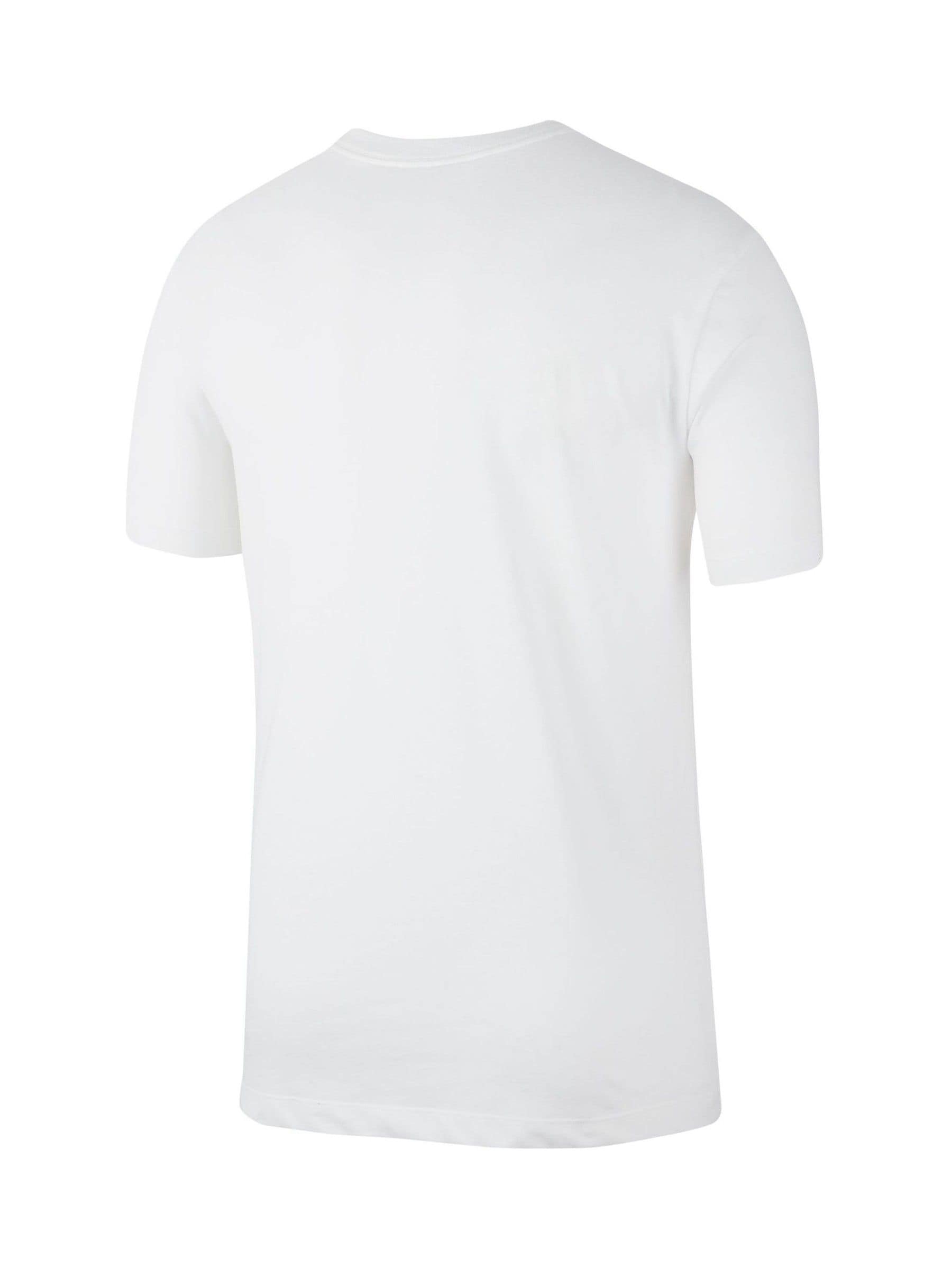 white dri fit shirt front and back
