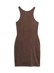 Superdry Brown Jersey Cross Back Mini Dress - Image 4 of 6