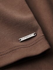 Superdry Brown Jersey Cross Back Mini Dress - Image 6 of 6
