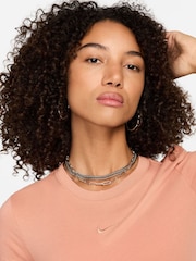 Nike Brown Chill Knit Mod Crop T-Shirt - Image 3 of 5
