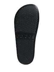adidas Black/White Sportswear Adilette Aqua Slides - Image 6 of 8