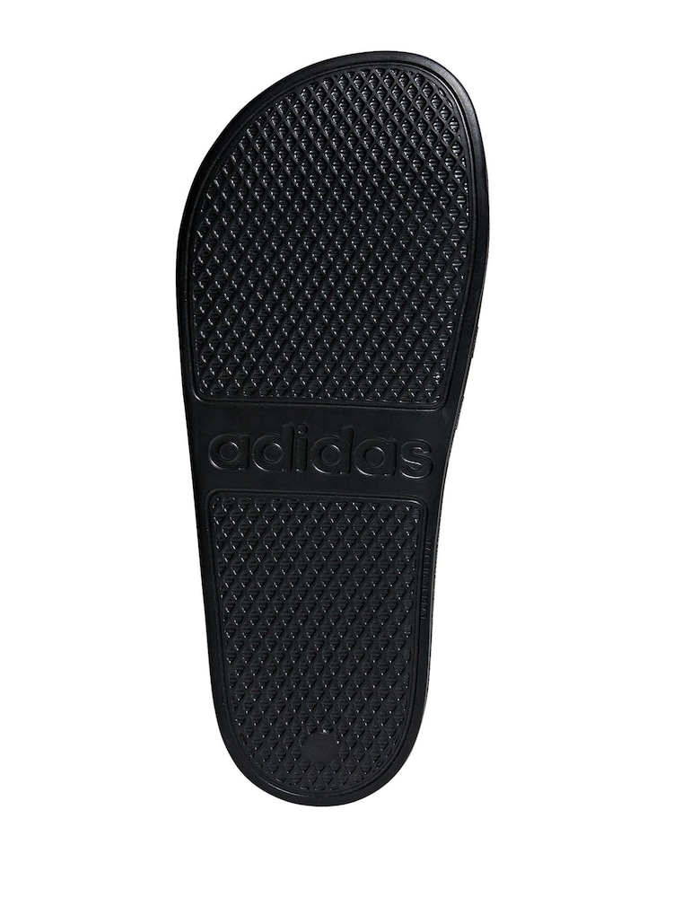 adidas Black/White Sportswear Adilette Aqua Slides - Image 6 of 8