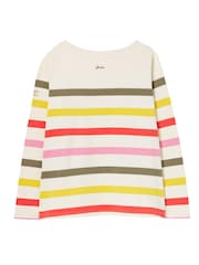 Joules Harbour Stripe Long Sleeve White Jersey Top - Image 7 of 10